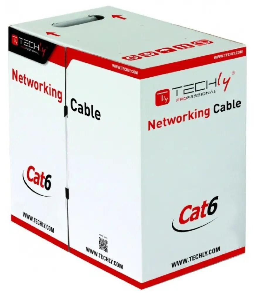 Techly ITP6-305-BL Cat6 U/UTP netwerkkabel, blauw, 305 meter