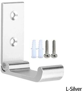 Uplift Treasures Matte Black Folding Wall Hook silver l