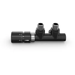 Zehnder Zubehör Anschlussarmatur Typ Q mit Thermostat, Inox Look, AC483942A400000 AC483942A400000
