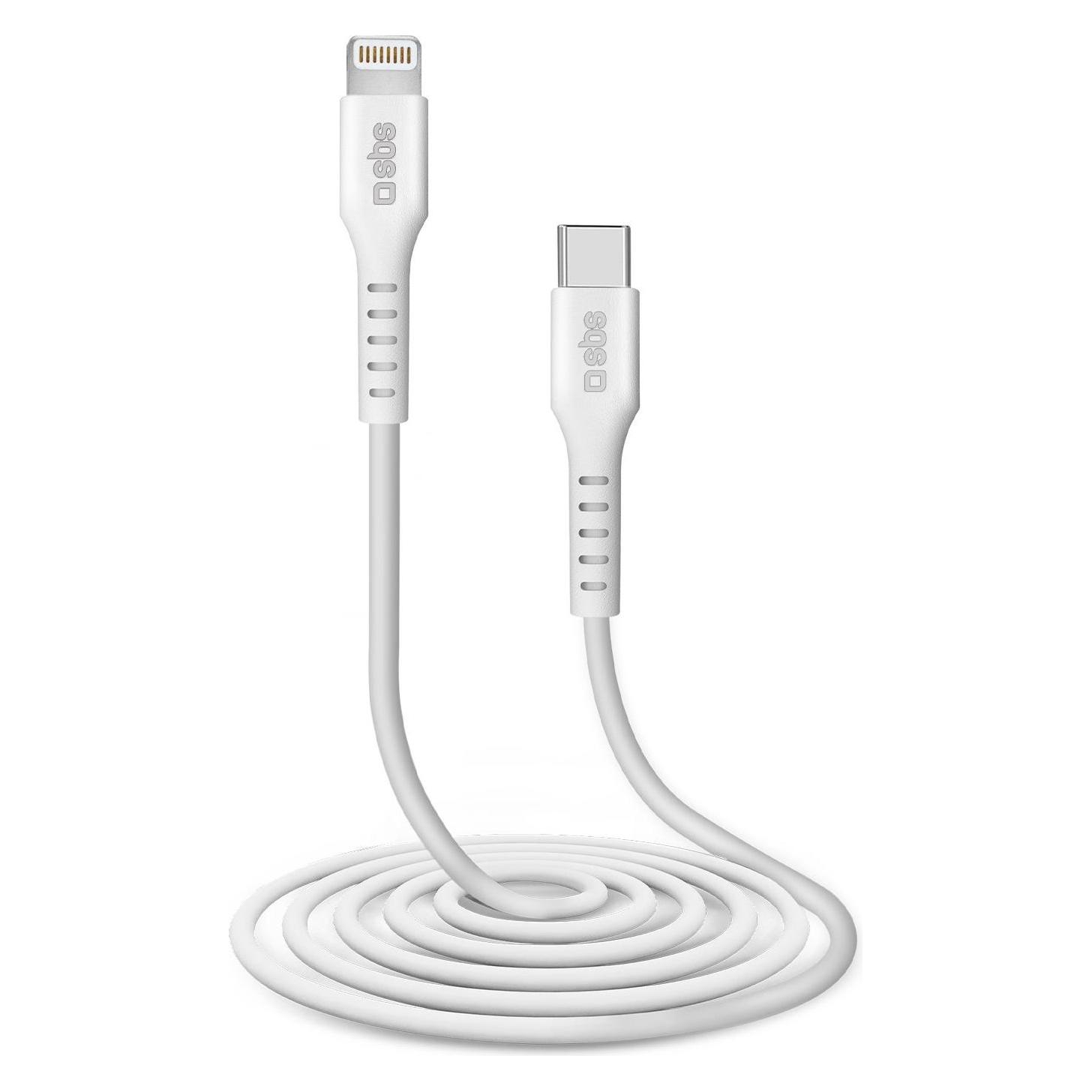 SBS Daten- und Ladekabel Lightning - Typ C Länge 2 Meter (2 m) (TECABLELIGTC2W)