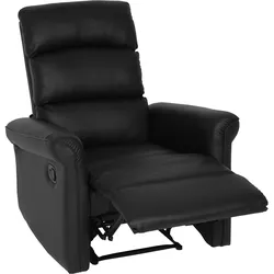 Fernsehsessel MCW-J96, Relaxsessel Sessel Liegesessel, Liegefunktion verstellbar Kunstleder ~ schwarz