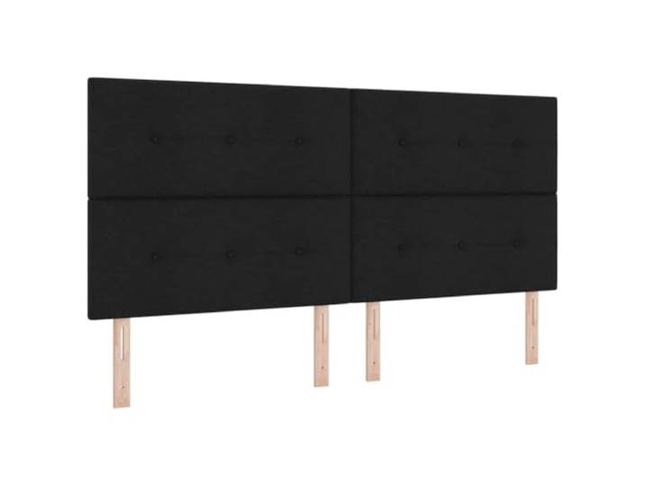 Makastle Kopfteil Höhenverstellbar Schwarz Stoff 200 cm 2 Höhenstufen: 118/128 cm