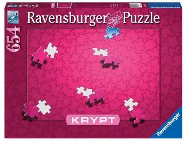 Ravensburger Krypt puzzel Roze - Legpuzzel - 654 stukjes, Oude versie