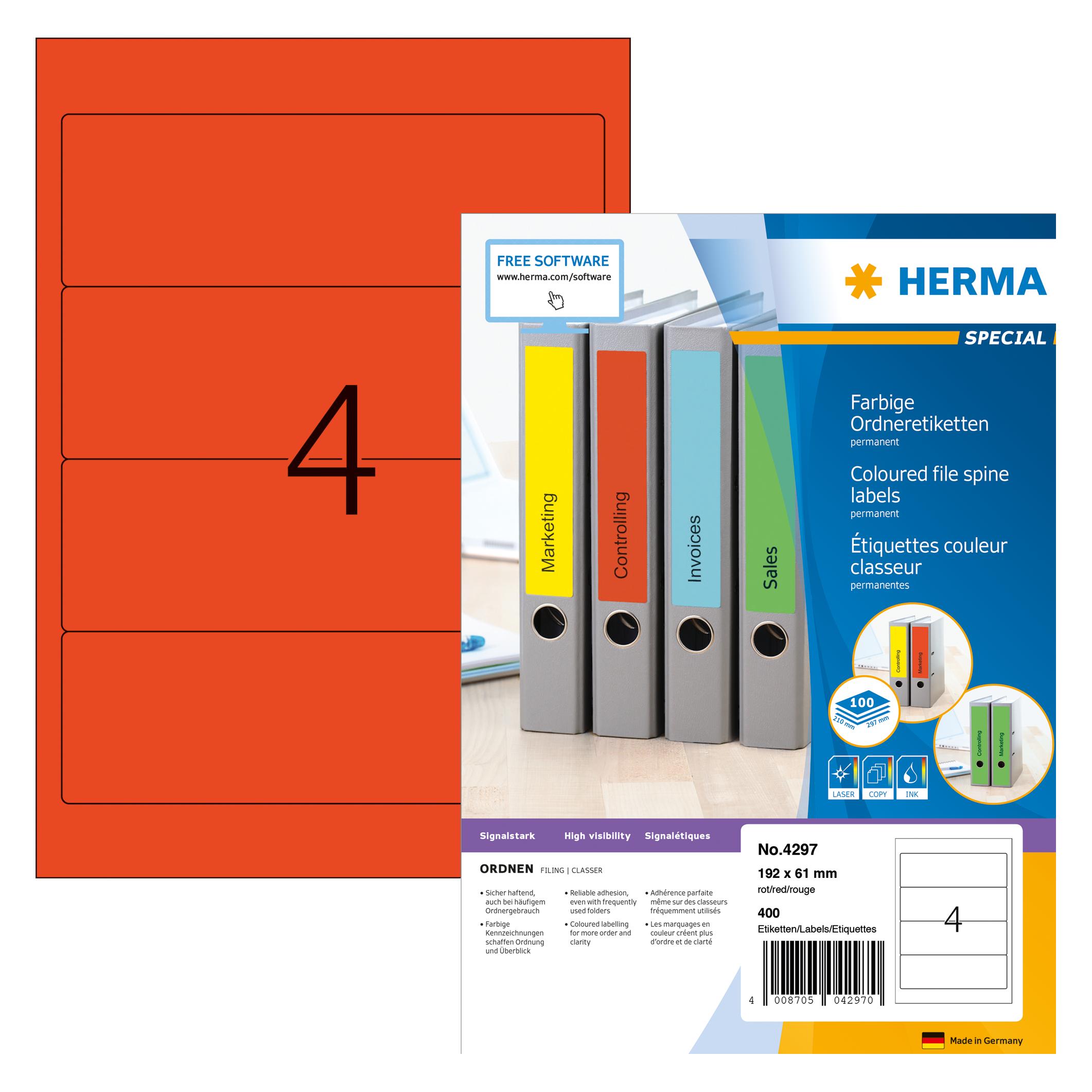 Herma Ordneretiketten A4 (4297)