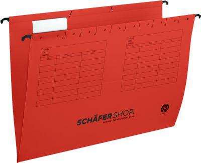 Schäfer Shop Select Hängemappe, DIN A4, Öffnung seitlich, rot, 25 Stück