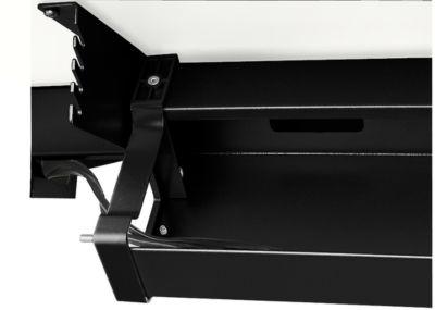 Schäfer Shop Select Kabelwanne Standard, für höhenverstellbare Schreibtische ab B 1400 mm, abklappbar, schwarz