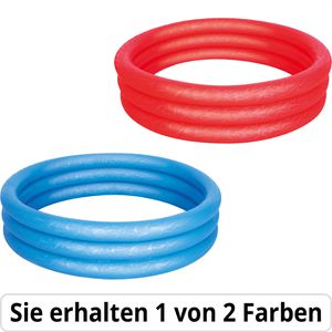 Bestway Planschbecken Splash n Smile 51024PB, farbig sortiert, ab 2 Jahren, mit 3 Luftringen, bis 101 Liter, Ø 102 x 25 cm