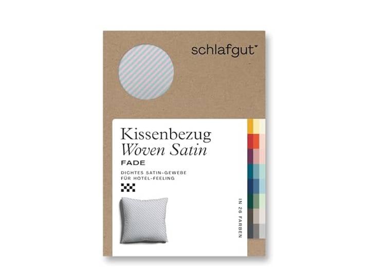 schlafgut Woven Fade Satin Kissenbezug 40x40 cm gestreift, Purple Fade