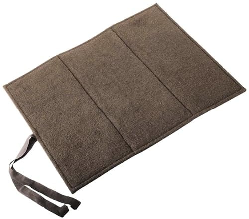 K & S Opvouwbaar Zitkussen van Naaldvilt voor Outdoor en Camping, Bruin, 40 x 49 cm