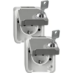Merten, Steckdose, Steckdose SCHUKO MEG2424-8029 lichtgrau