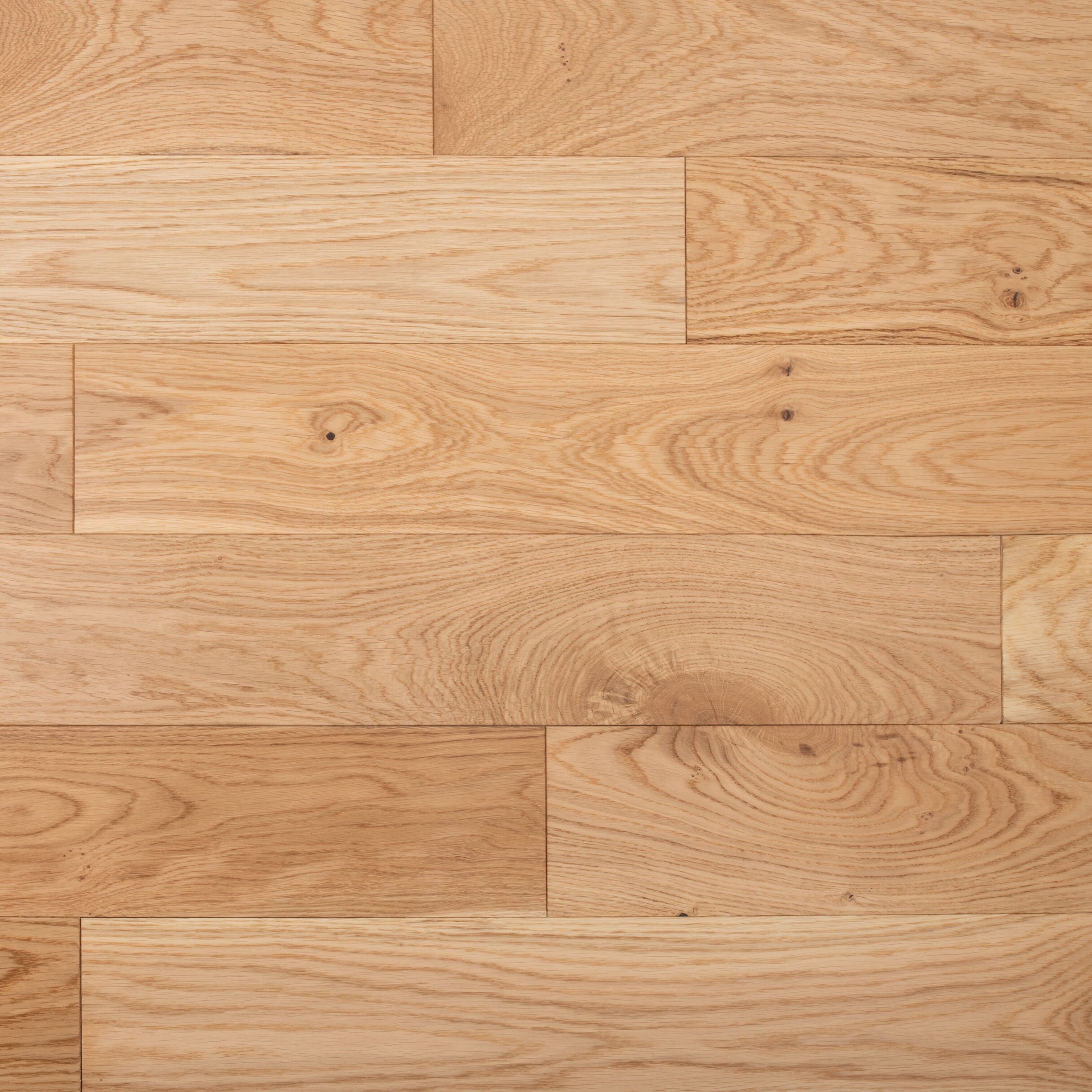 Luxury Flooring Light Engineered Oak Smooth & Lacquered Flooring - 10mm x 300-1200mm x 125mm