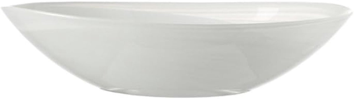 Handgemaakte decoratieve glazen schaal in wit - 22 cm