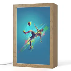 NACHTTISCHLAMPE Fußballer - Farbspritzer - Farbenfroh - Ball 20x30 cm