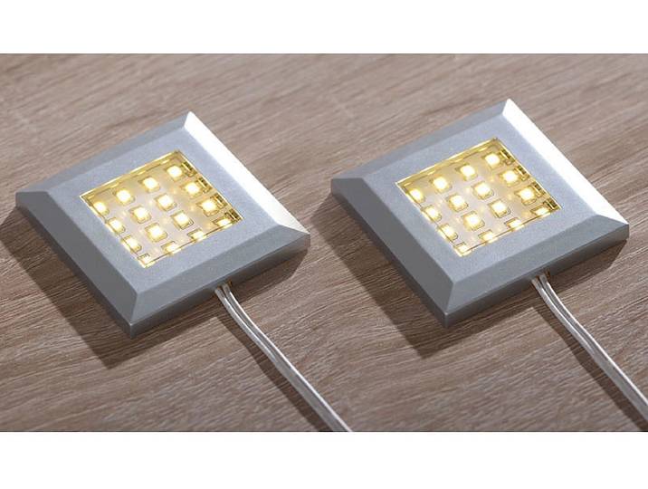 Set mit 2 LED-Leuchten CRUSH grau