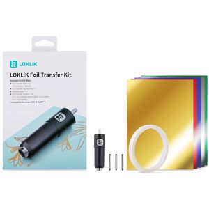 LOKLiK Plotter-Werkzeug Folien-Transfer-Kit, Folientransfersatz fein, mittel, fett und 20 Transfertbögen