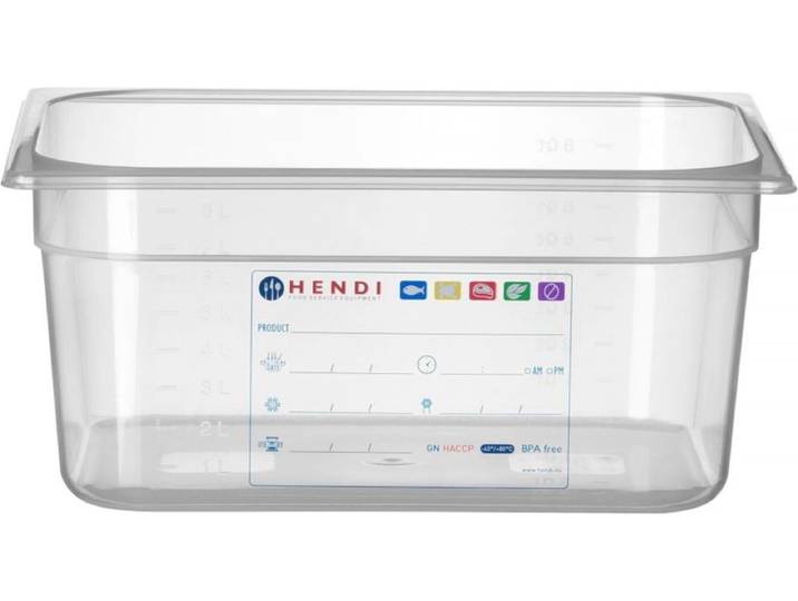HENDI Gastronorm container – luchtdicht – 9\,5L – transparant – 325x265x150 mm
