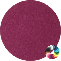 BIASTO - Premium Filz Untersetzer - rund 10cm - Farbe: hortensie (HF029). Design Glas-Untersetzer für Getränke, Tisch, Bar, Tasse, Vase