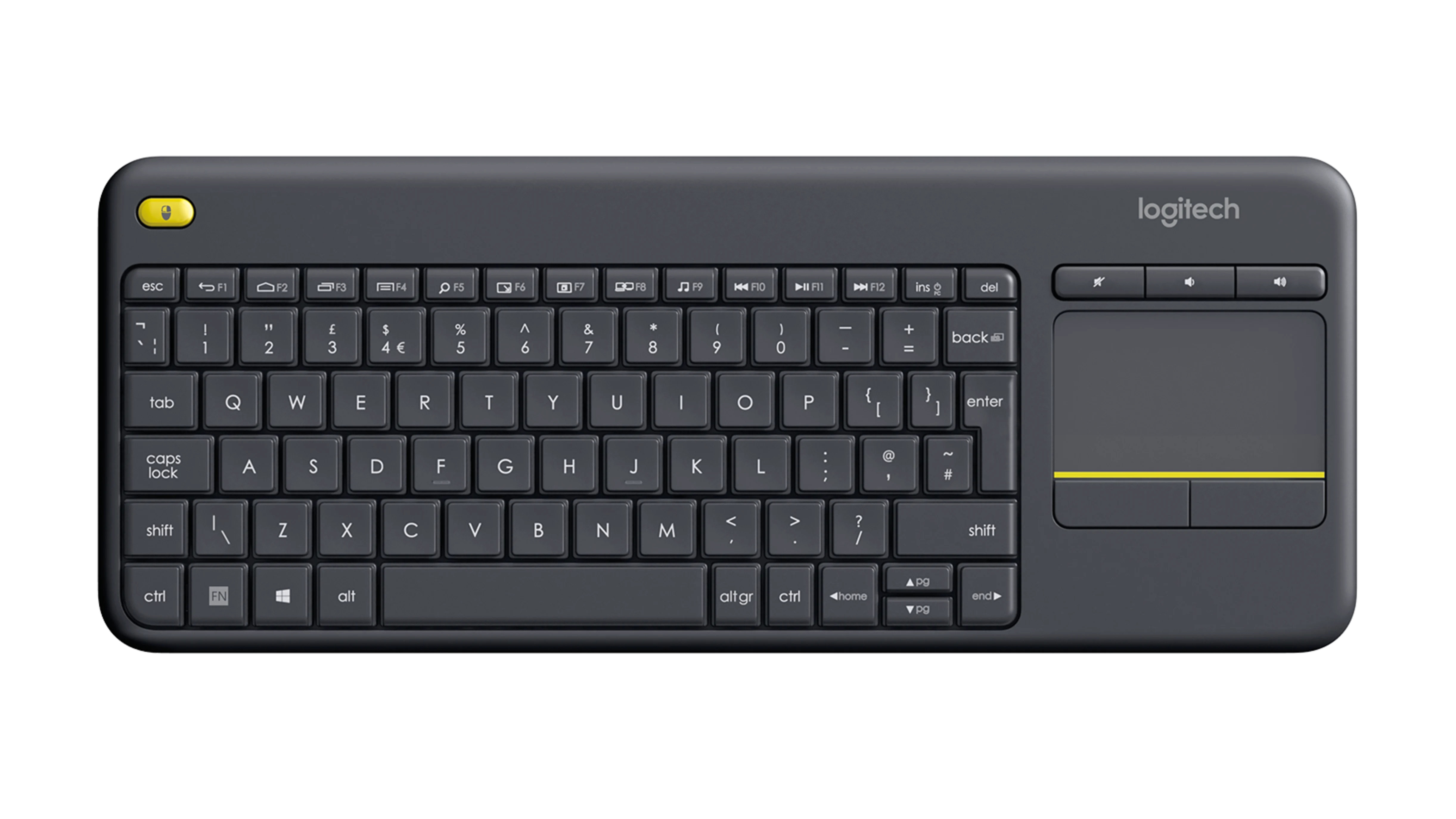 Logitech Wireless Touch Keyboard K400 Plus Black qwerty englisch