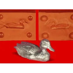 Zinn Giessform Ente Duck - Silikonform hitzebeständig - benötigt ca. 30g Reinzinn