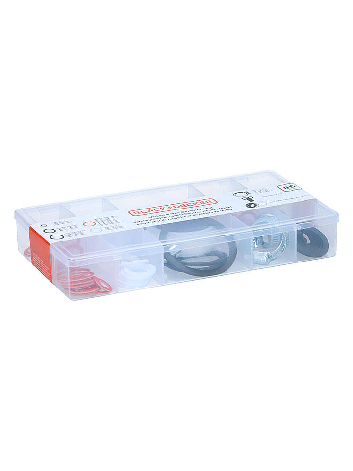 Black & Decker Unterlegscheiben und Schlauchschellensortiment - 87 Teile - onesize