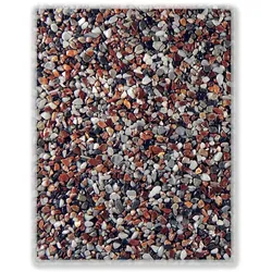 Terralith Farbmuster Marmorsteinteppich -mix rosso autunno-, Körnung: mittel (4-6 mm)