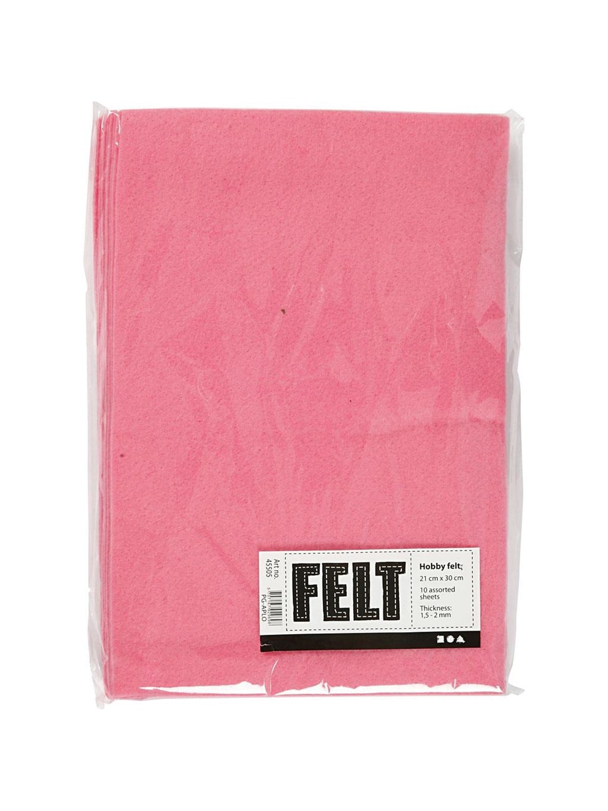 Creativ Company Hobby Felt Pink A4 10 Sheets