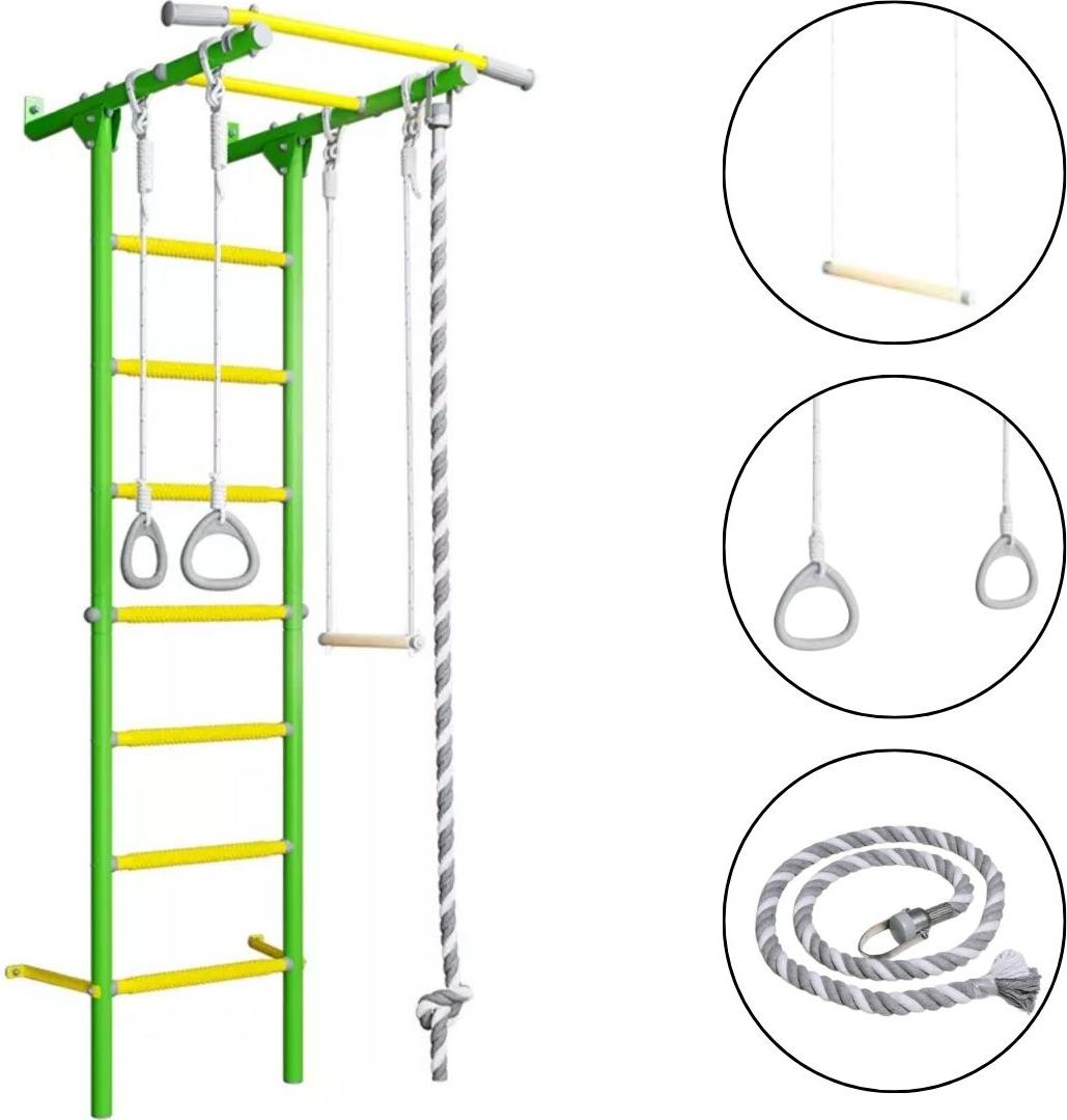 Sprossenwand Gymnastikleiter Comet Next 6 grün,für kinderzimmer