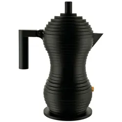 Alessi Espressokocher Pulcina Aluminium Schwarz 300 ml