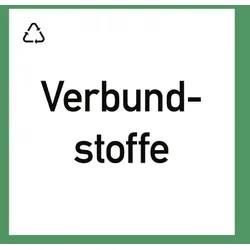 Wertstoffkennzeichnung "Verbundstoffe", Folie, 300x300 mm