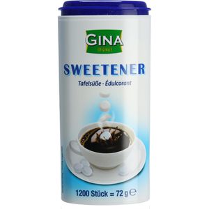 Gina Süßstoff 1200 Tabletten, im praktischen Tischspender