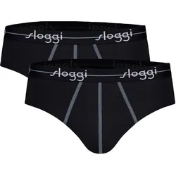 Sloggi Herren Slips 2er Pack - Start midi C2P box, Baumwolle Schwarz / XL