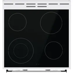 Gorenje GECS6C70WC, Backofen + Herd Freistehend, Weiss, Schwarz