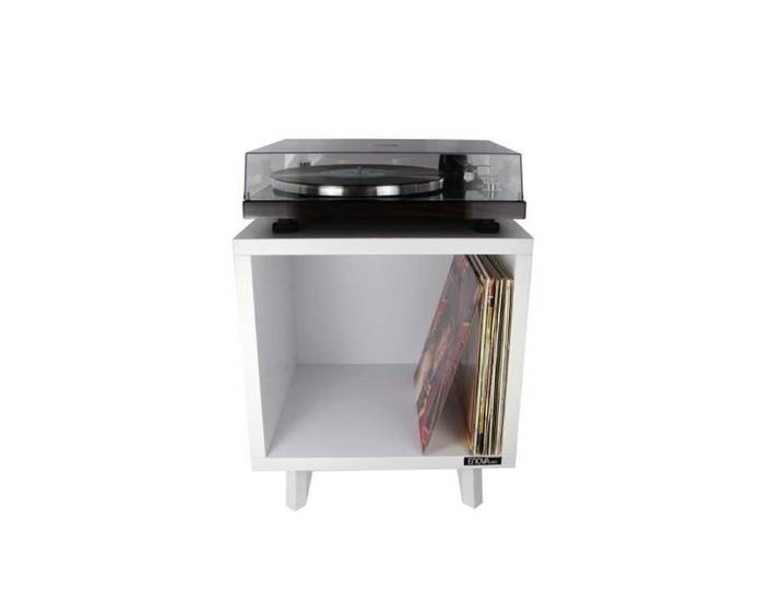 ENOVA VINYLE LOVER CUBE WH - Meuble Hifi blanc