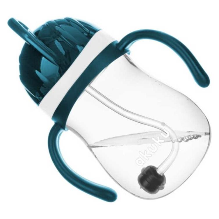 Akuku Innovativer Wasserflaschenbecher mit blauem Strohhalm (0.28 l) (4001668)