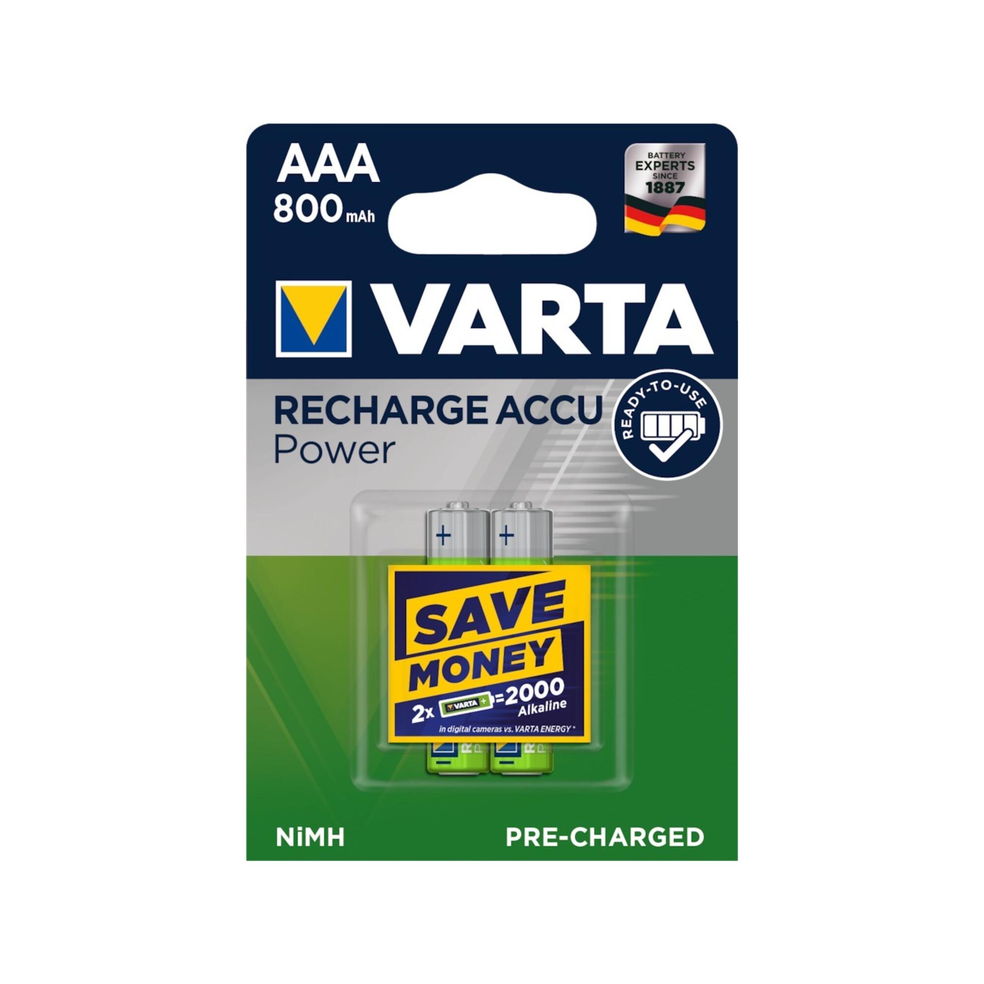 Varta Akkuzelle 1,2 V 800 mAh R03-AAA-Micro HR03 2 (56703101402)