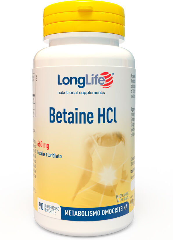 LONGLIFE Srl LongLife, Betaine HCl, 90 Compresse