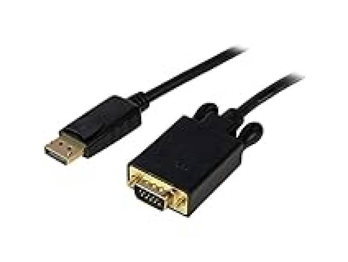 StarTech Câble DP vers VGA Actif 1,8m, 1080p, DP 1.2, Noir (DP2VGAMM6B)