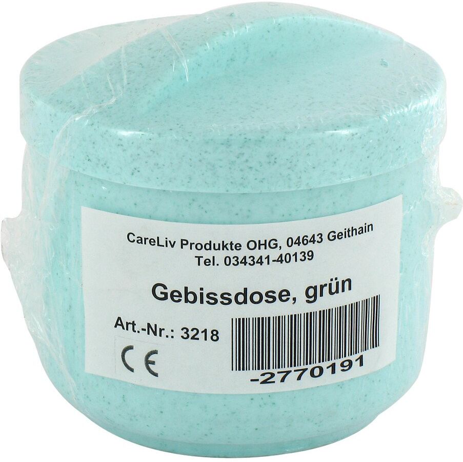 Careliv Produkte Gebissdose Mit Einsatz U.deckel Grün