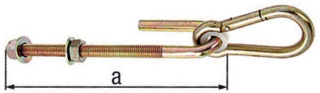 Crochet pivotant taille 200mm STA galv. galv. jaune galv. jaune GAH ; GAH Alberts (204907)