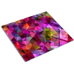 GLASPLATTE 60x52 cm Wellenabstraktion