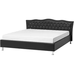 BETT 160/200cm Schwarz Metz