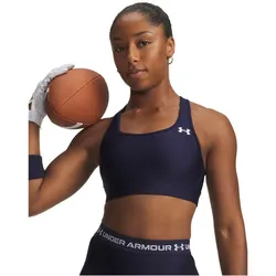 UNDER ARMOUR HeatGear Mid-Support Sport-BH Damen 410 - midnight navy/white L