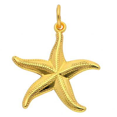 Kette mit Anhänger ADELIA´S "Damen 333 Gold Anhänger Seestern", gold, Halsketten, Damen, Gold, Schmuckset - Set mit Halskette