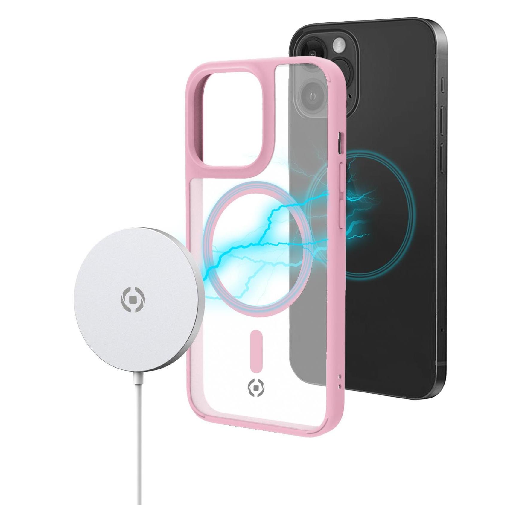 Celly Magmatt Handytasche 17 cm (6.7') Hülle Rosa, Transparent (Apple iPhone 14 Pro Max) (MAGMATT1027PK)