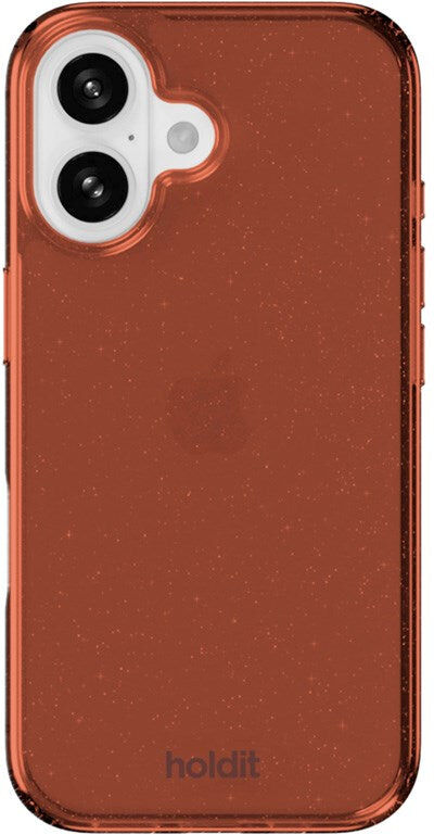 iPhone 16 Holdit Glitter Cover - Amber