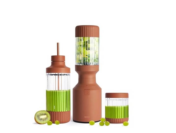 Beast Mighty 850 Plus - Kraftvoller Mixer, Smoothie Maker - Terra Deko-Stück, Standmixer: bruchsicheres Tritan, Stahlgetriebe – zerkleinert Eis. 3 Becher, Suppen & Saucen, 60-Sek-Programm.