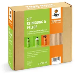 LOBA Set Reinigung & Pflege für geöltes   gewachstes Parkett, 3x 500 ml, bestehend aus: 1 x Reinigerkonzentrat, 1x Pflegekonzentrat, 1x Reinigerspray