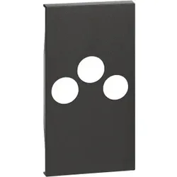 Legrand KG26M2 LivingNow 2-modulige Abdeckung für TV-R-SAT-Dosen in der Farbausführung Black