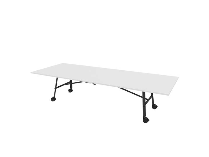 Table mobile plateau rabattable Serenity 320 x 120 cm Blanc – Pied Noir