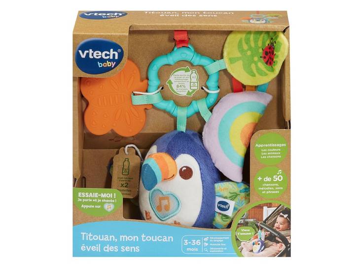 TITOUAN, MON TOUCAN ÉVEIL DES SENS (BOUTEILLES PLASTIQUE RECYCLÉES)